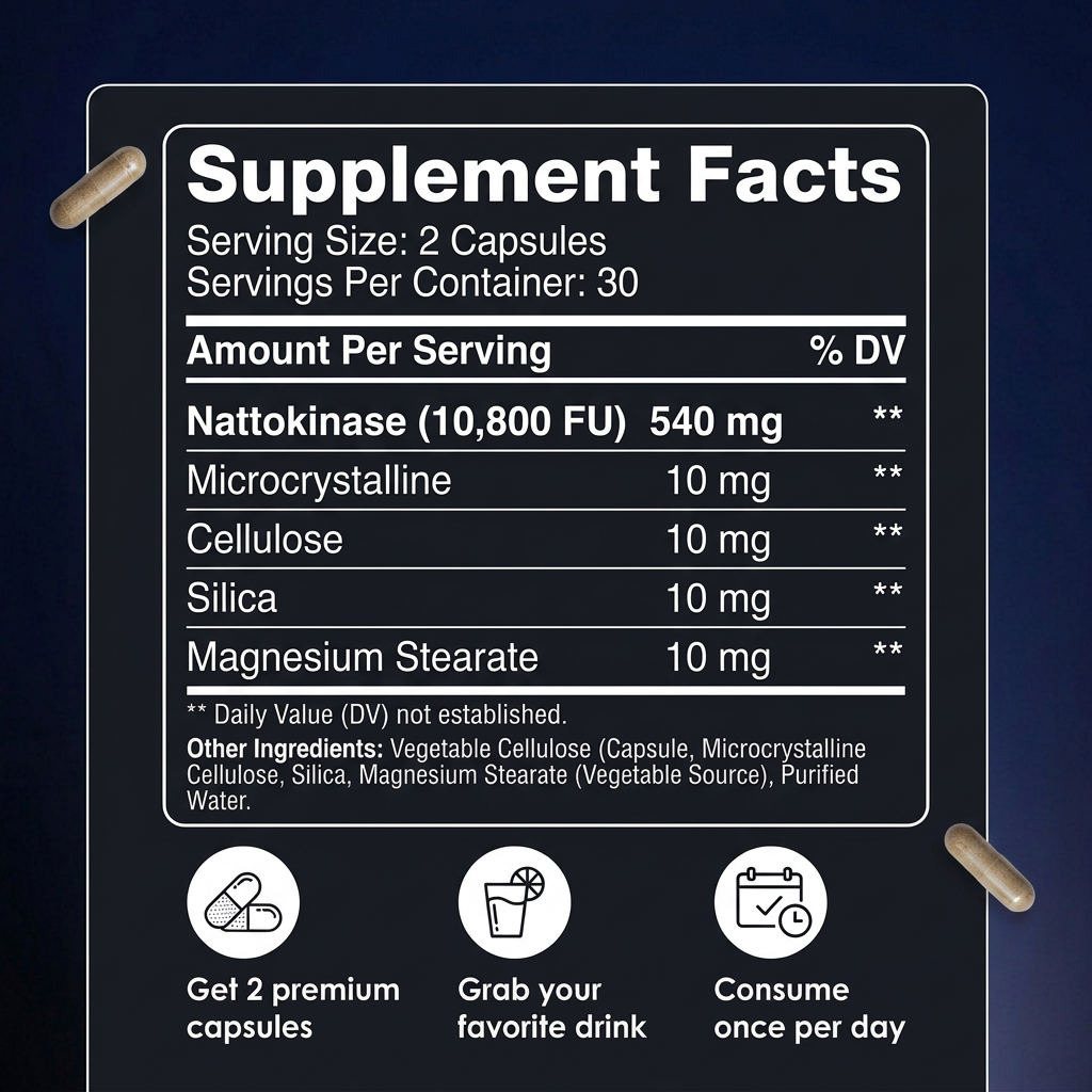 Nattokinase 10,800 FU — Advanced Blood Flow & Heart Support