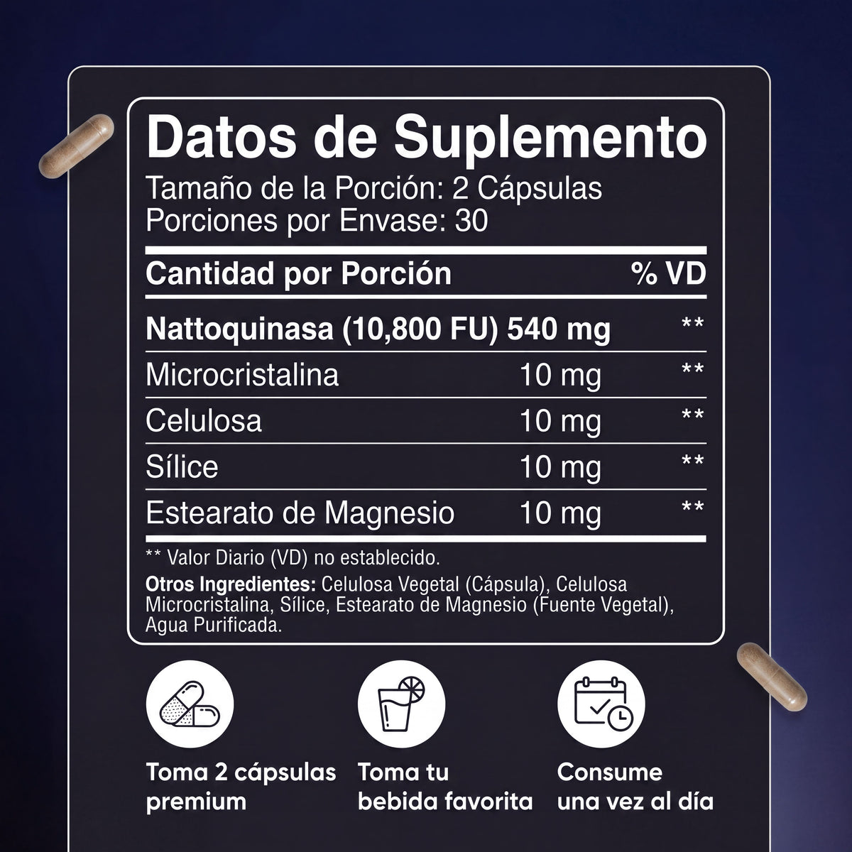 Nattokinase 10.800 FU — Apoyo avanzado para la circulación y el corazón