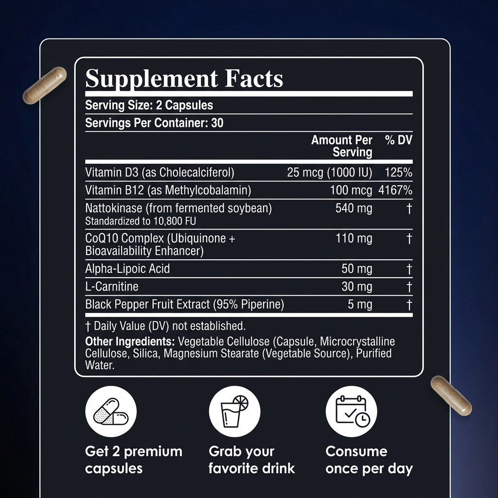 Nattokinase 10,800 FU — Advanced Blood Flow & Heart Support